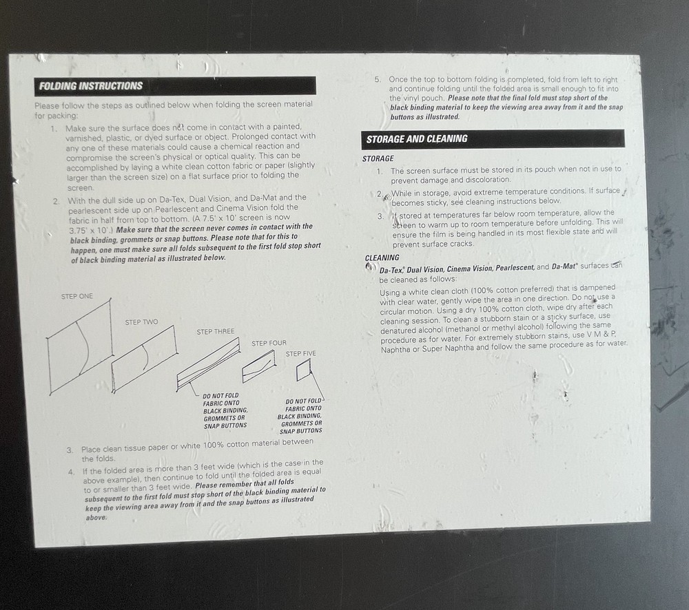 DA-LITE 6'x8' Projector Screen With Truss Deluxe Frame With Roller Case