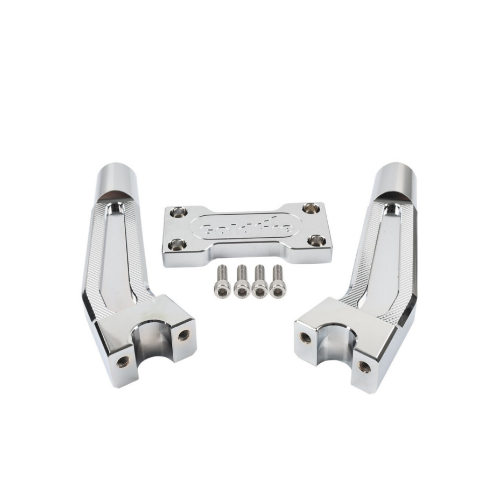 Pullback 10" Handebar Riser Clamp for Harley 1'' Handle Bar Touring Chrome