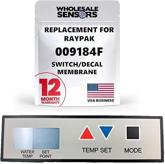 Raypak 009184F Switch/Decal Membrane Replacement