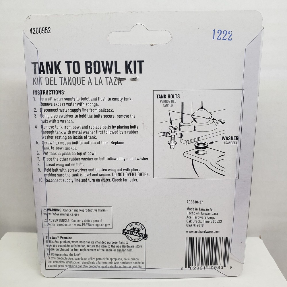 ACE Tank To Bowl Kit #4200952