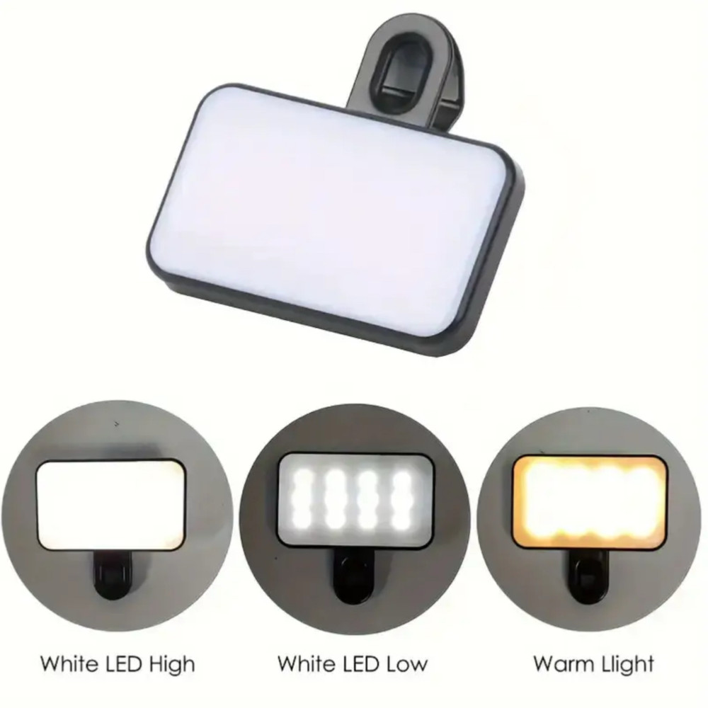 Portable Mini Clip Fill Light, USB Charging, Compact Design