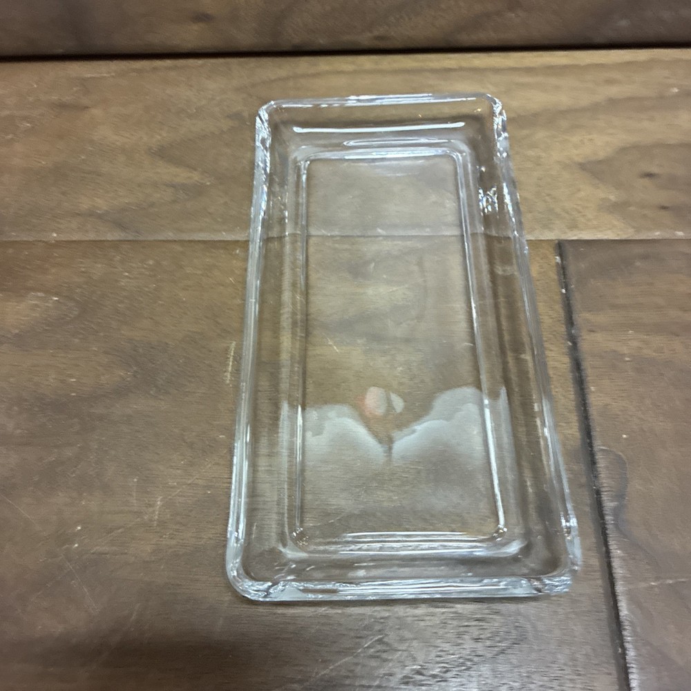 Mason Craft And More Butter Dish Clear Glass Rectangular Nice