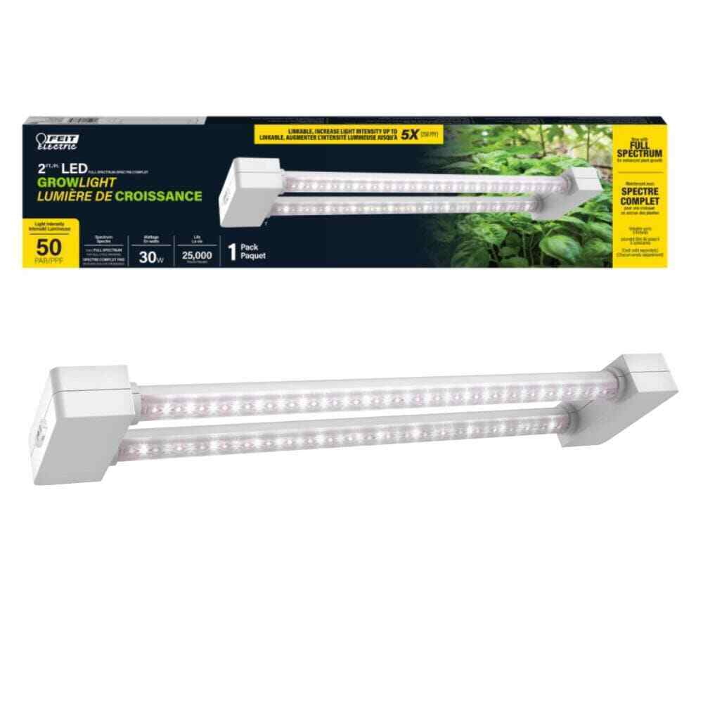 NEW!! FEIT 2 ft. 2-Light 30-Watt White Full Spectrum Daylight LED Non-Dimmable