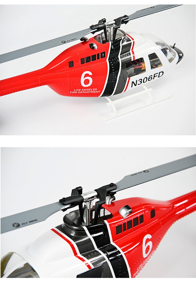 Fly Wing Bell 206 V3 6CH GPS 3D Auto Return Hovering RC RTF Helicopter 2 Battery