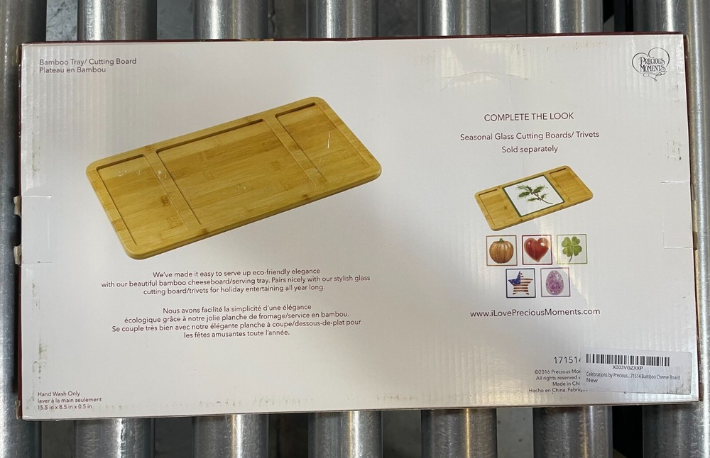Precious Moments Celebrations Bamboo Tray/Cutting Board