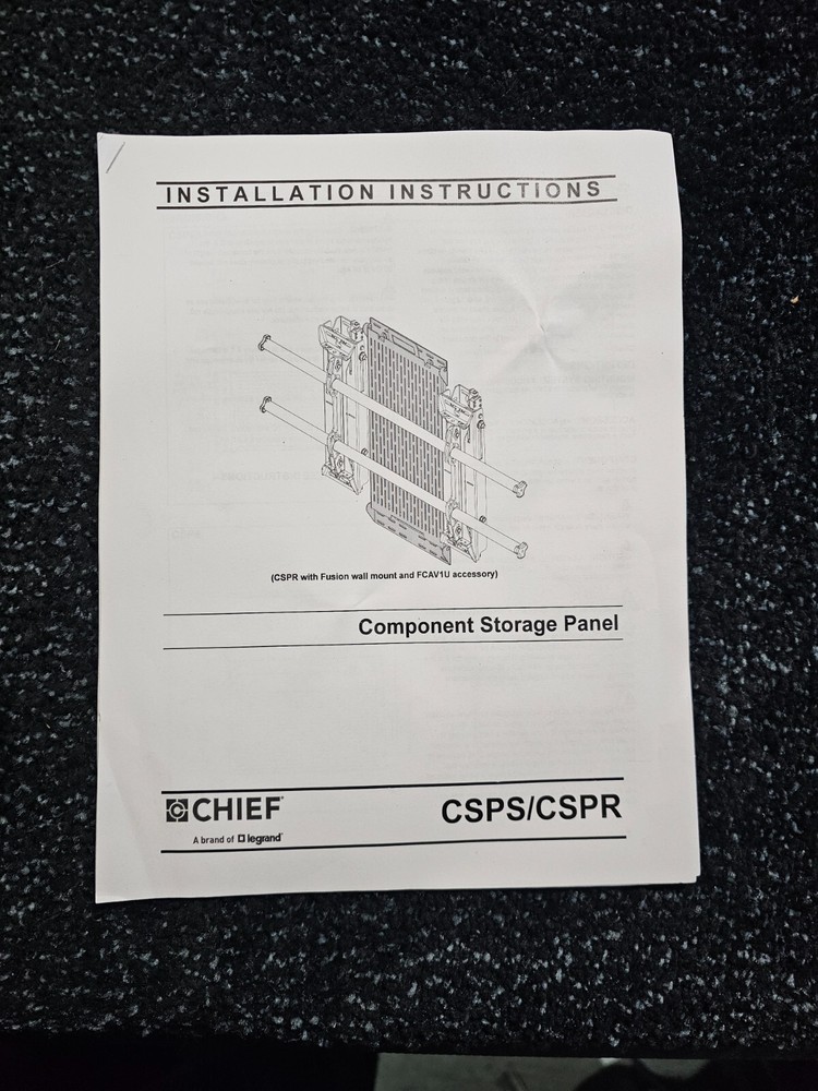 Chief Proximity CSPR Wall-Mount Component Storage Panel, 20 lbs Wt. Capacity