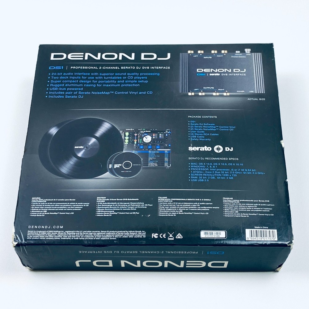 Denon DJ DS1 Professional 2 Channel Serato DJ DVS Interface