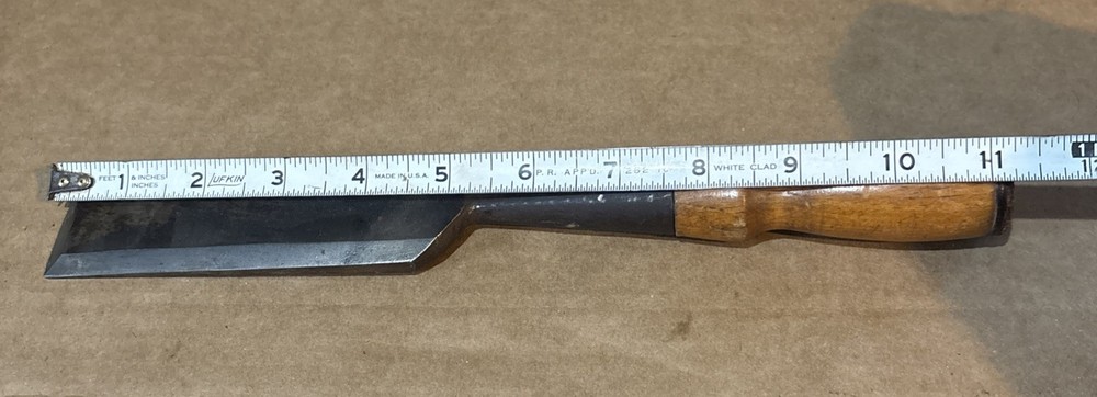 VINTAGE FINEST QUALITY UTICA CO. 1-¾” BLADE BEVELED EDGE SOCKET CHISEL GERMANY