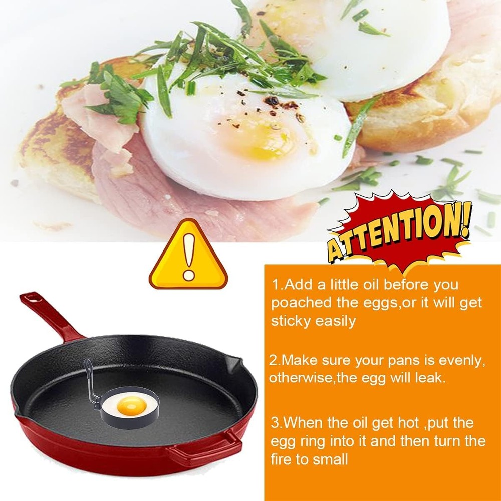 Griddle Pancake Ring 6 Inch 2 Pack New