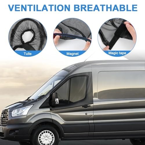 Universal Bug Screen for Front Doors - Fits Promaster, Sprinter, Metris & More