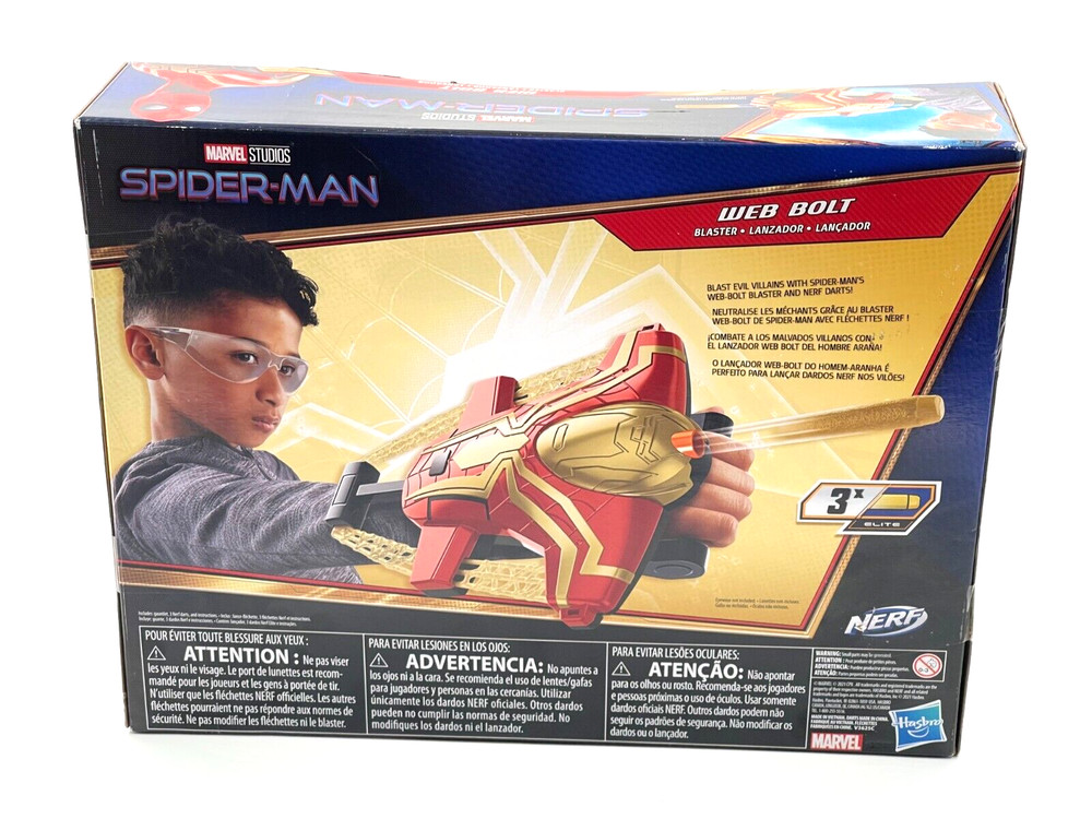 Nerf Spider-Man Web Bolt Blaster Marvel New