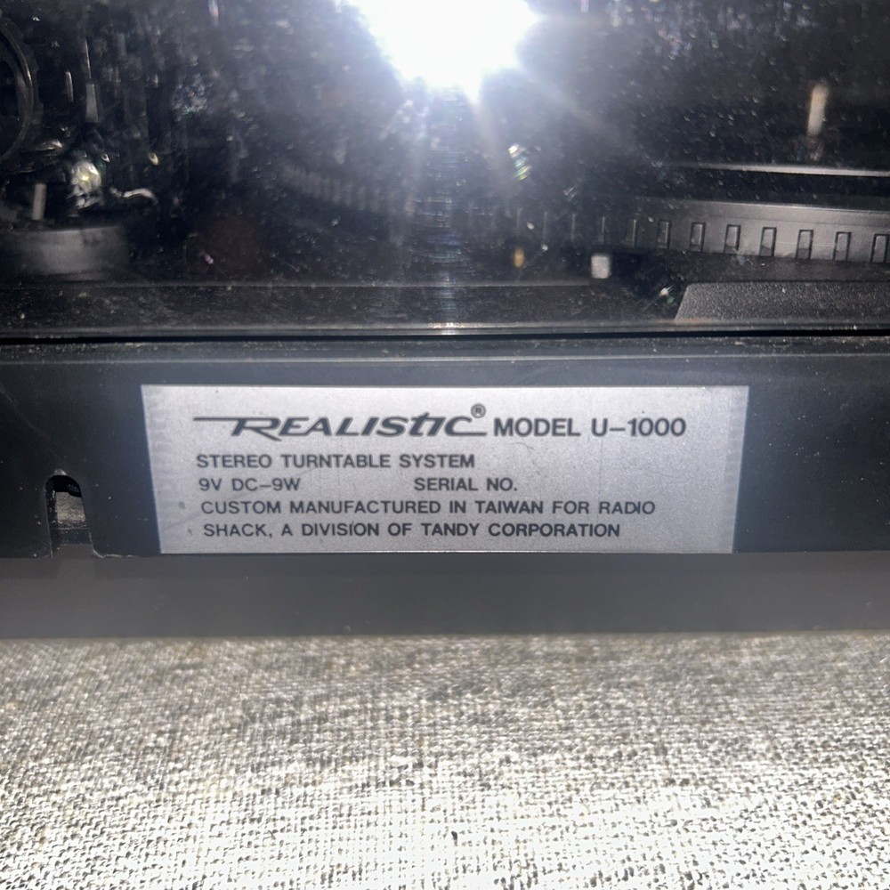 Realistic Direct Drive Automatic Turntable. U-1000