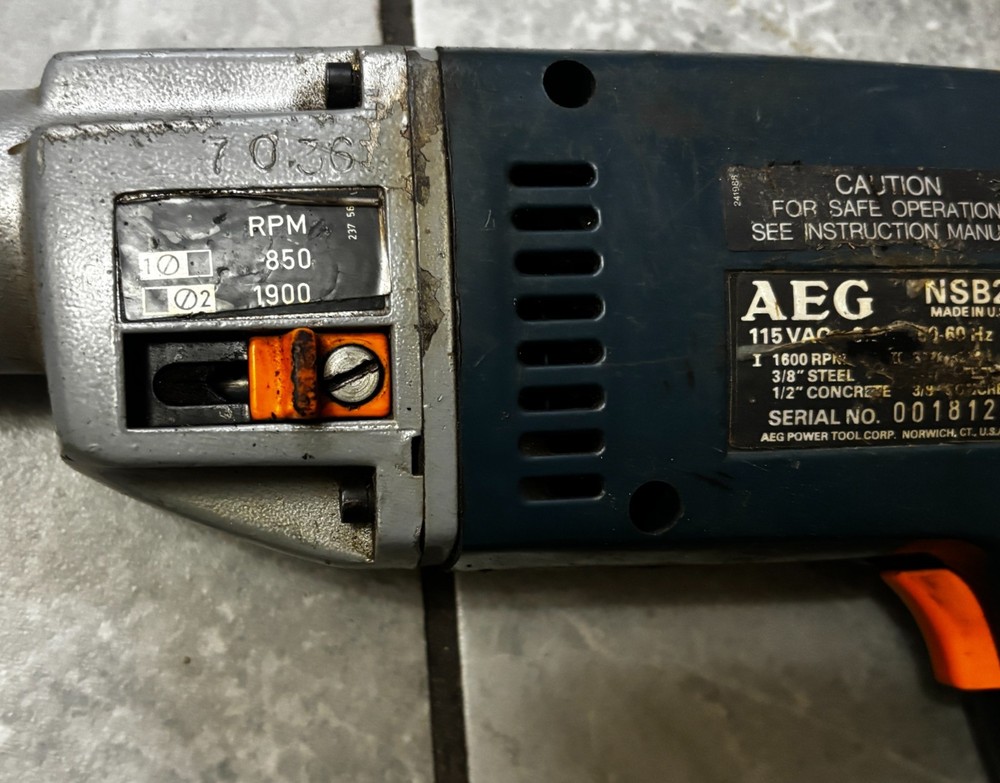 Vintage AEG 1/2” Hammer Drill NSB-24 with case