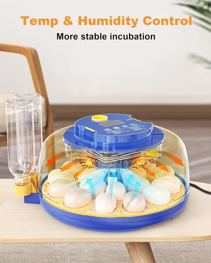 18 Egg Incubator with Auto Turning & Humidity Control for Hatching Birds