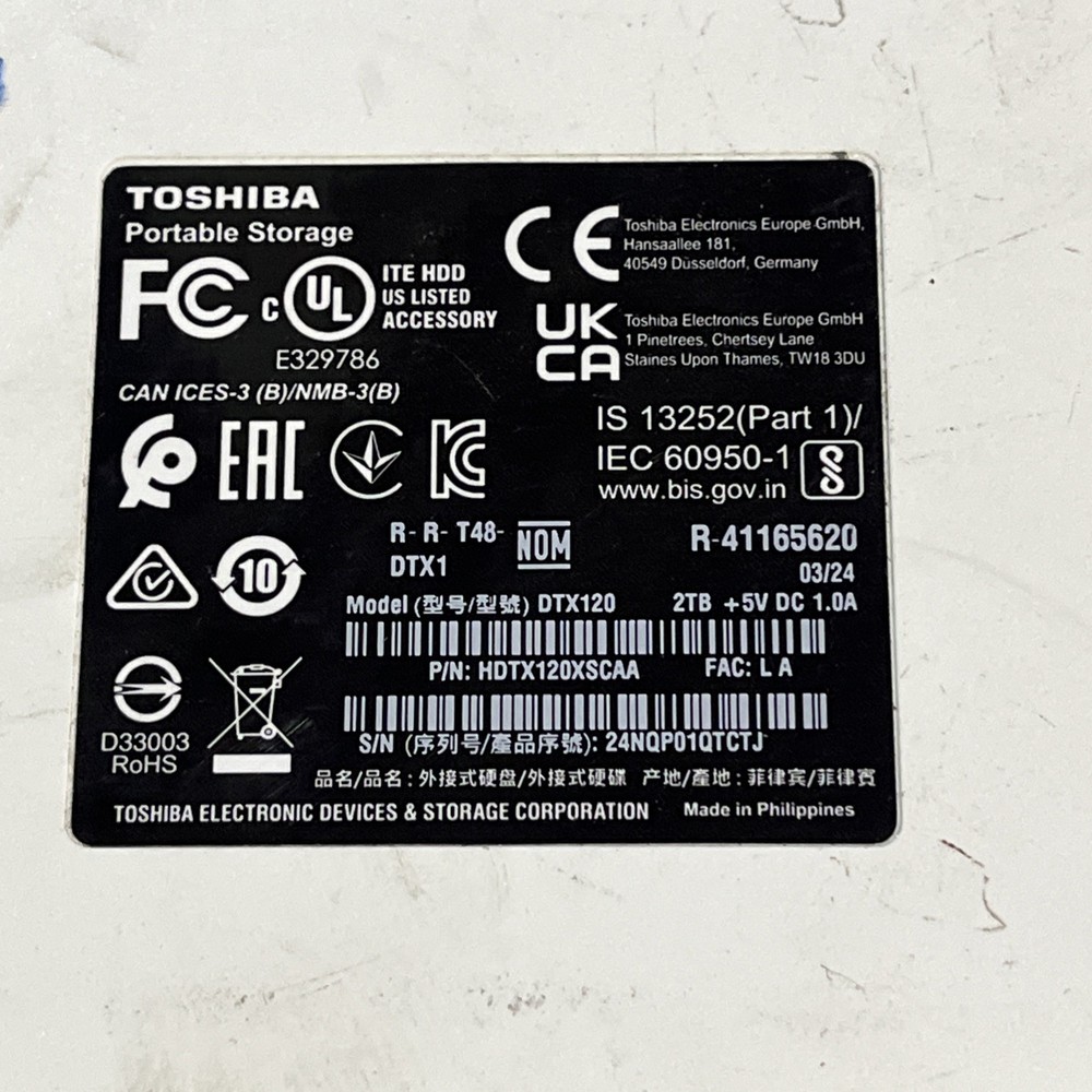 TOSHIBA DTX120 DTX1