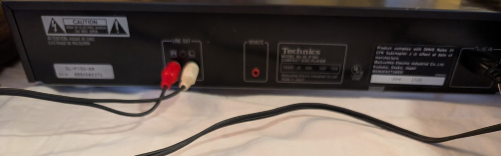 Technics SL-P150 Compact Disc CD Player TESTED Japan 1988