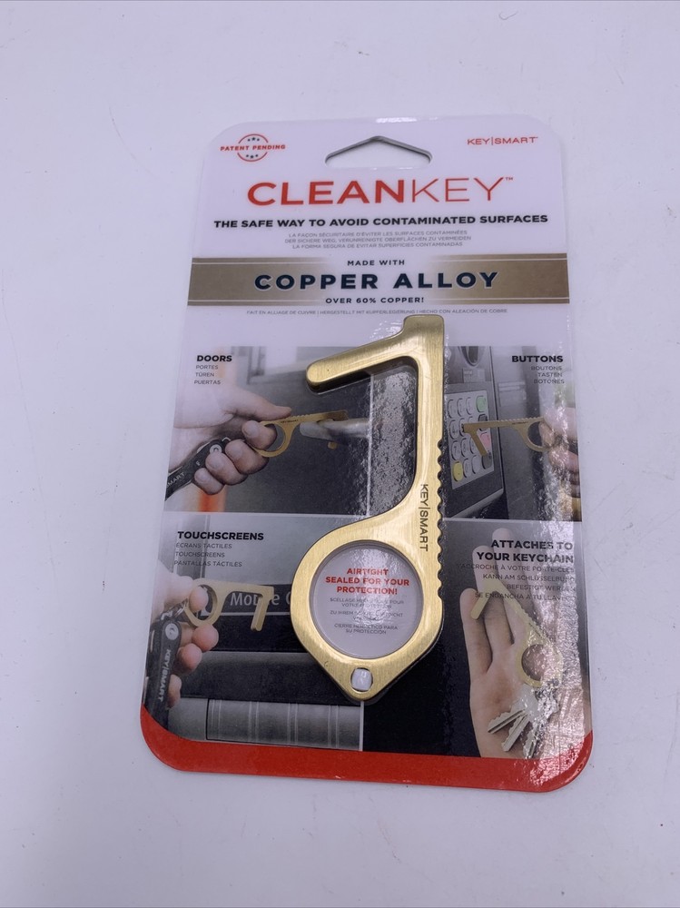 Lot of 2 CleanKey Copper Avoid Contaminated Surface Attach to Keychain