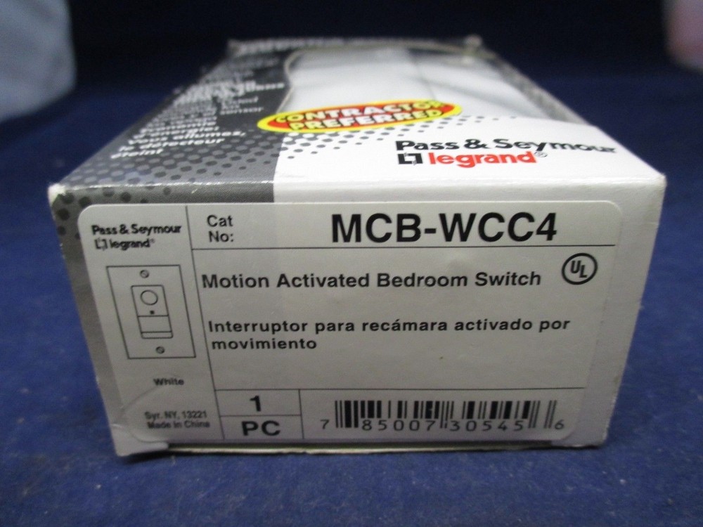 Pass & Seymour MCB-WCC4 Motion Activated Switch new