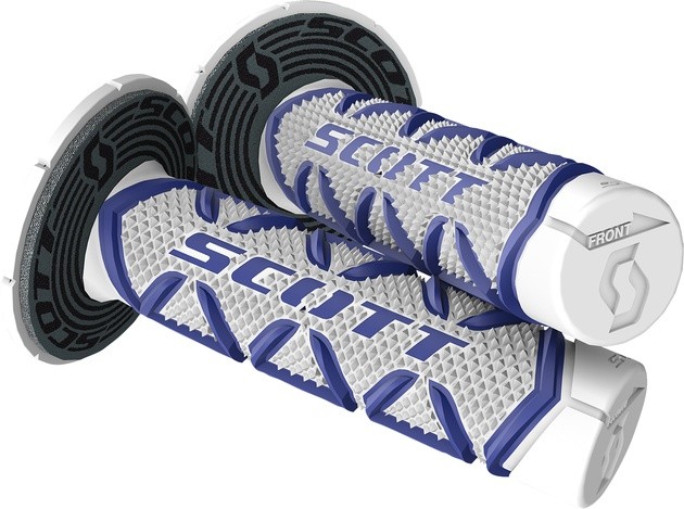 Scott USA Diamond Full Waffle Grips Blue/White