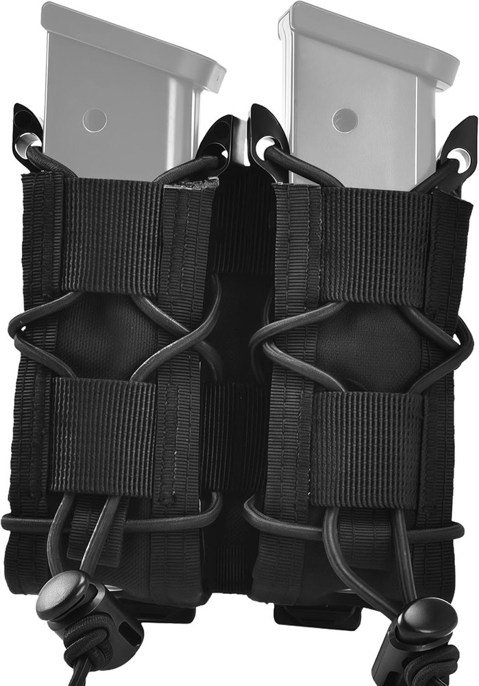 Molle Tactical Universal Magazine 9mm Mag Pouch Single Double Stack for 9mm/.40