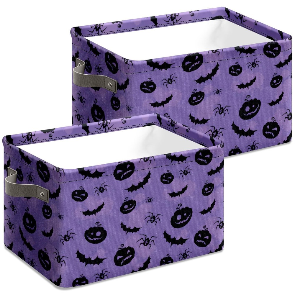Halloween Bin Ghost Basket Large Foldable Storage Bin Cube Collapsible Organizer