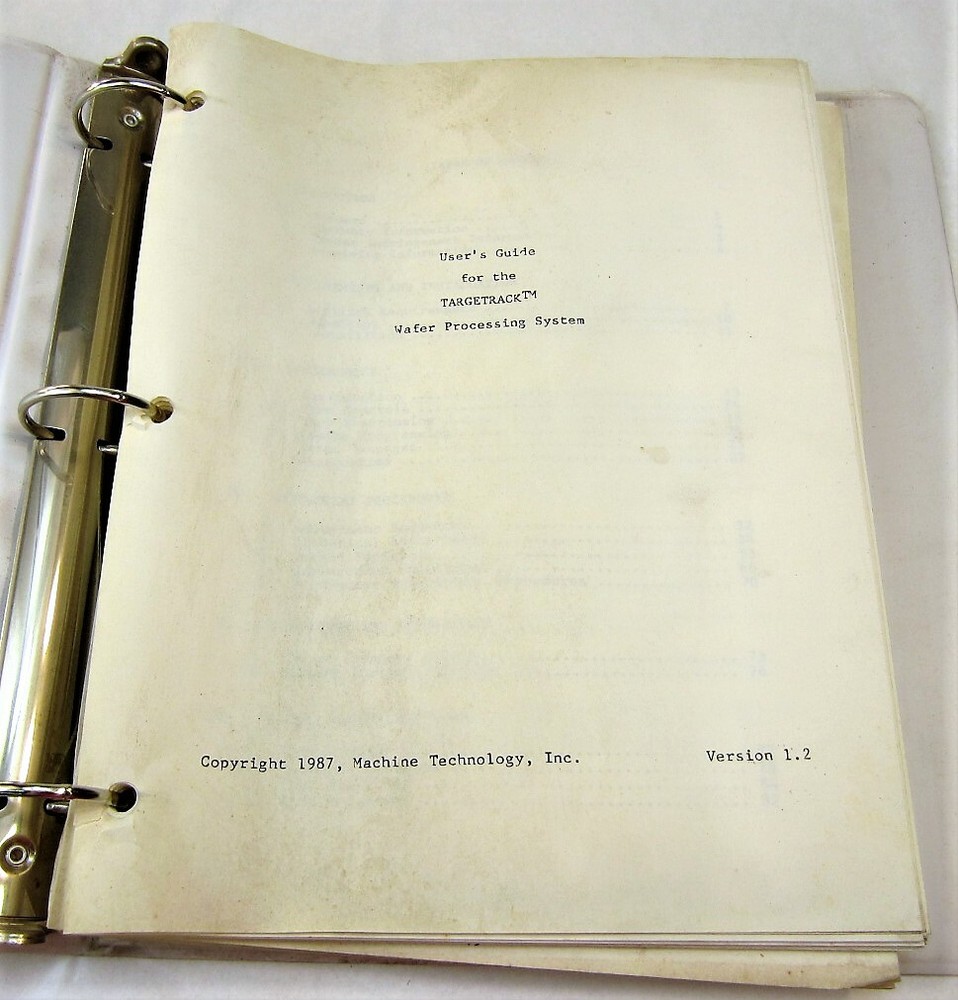 TargeTrack Wafer Processing System User's Guide 1987 Edition MTI