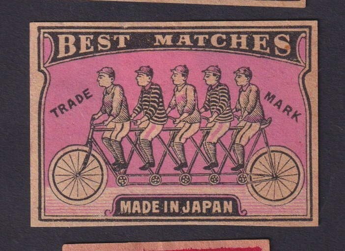 Old    Matchbox  label  Japan BN177065   Cycle Man
