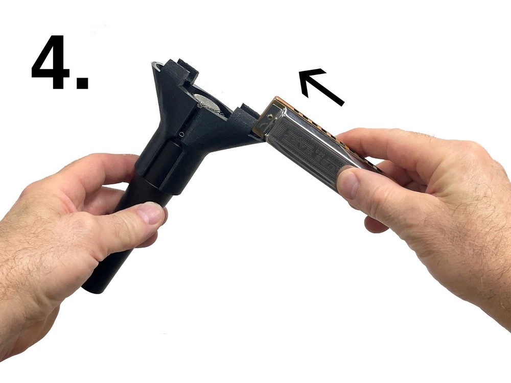 Hands Free Harmonica Holder for Shure SM57