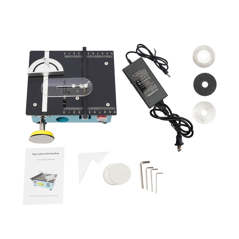 Mini Table Saw Adjustable Small Table Saw Adjustable Mini Table Saw with 4 Blade
