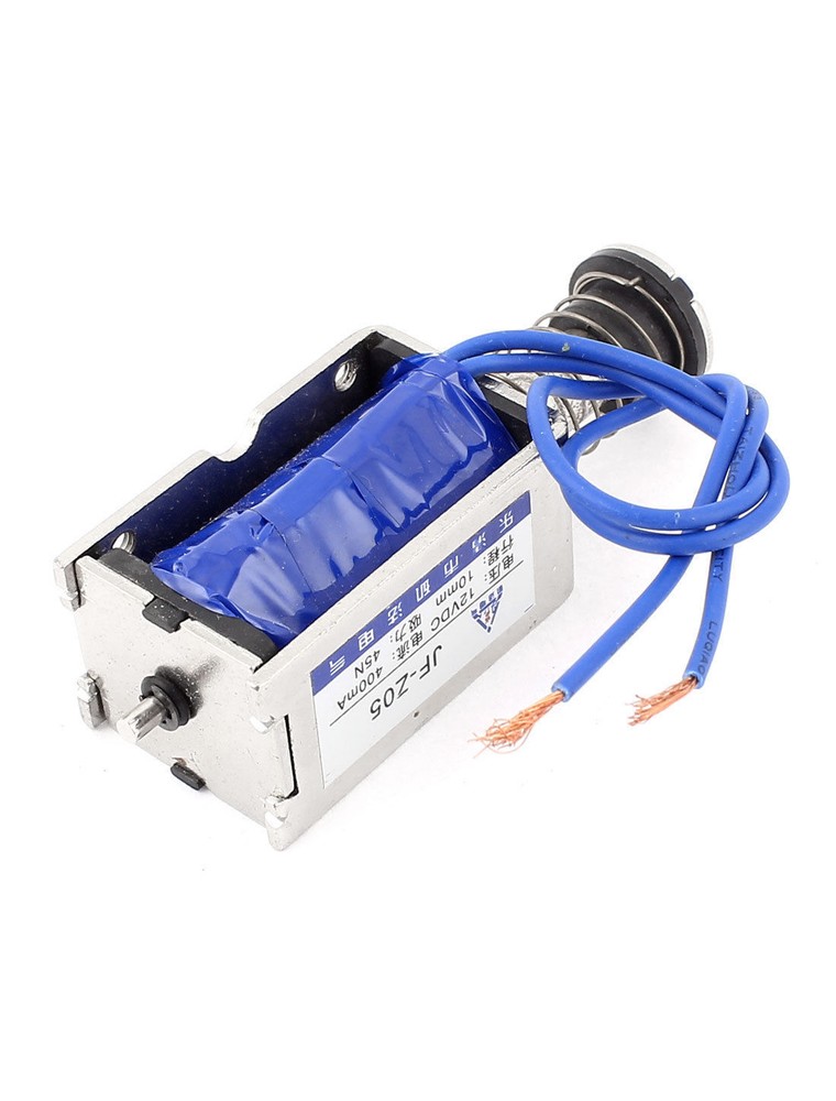 JF-Z05 DC 12V 10 mm 4.5Kg 9.9lb Push Pull Type Open Frame Solenoid Electromagnet