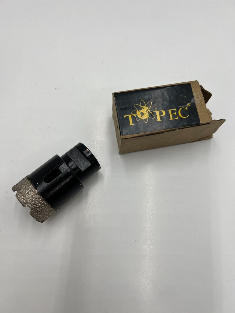 Topec Diamond Core Concrete Drilling Hole-Saw Drill Bit 1-3/8” Black