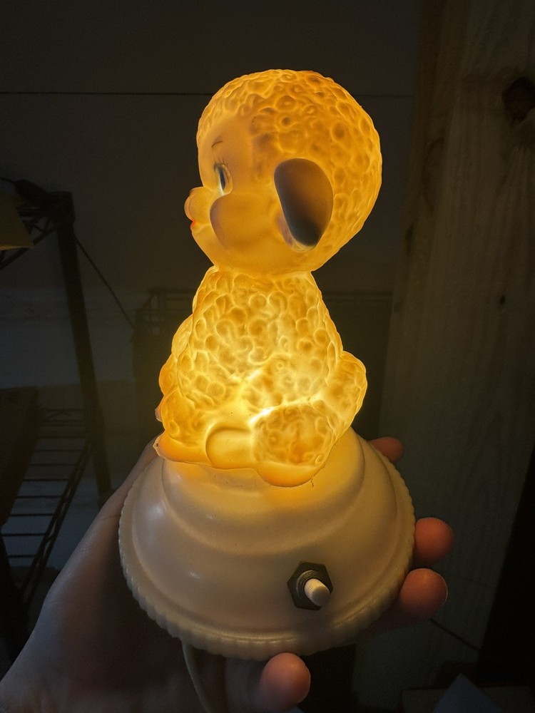 Vintage Softee Lamb Nightlight MCM, plastic, nursery