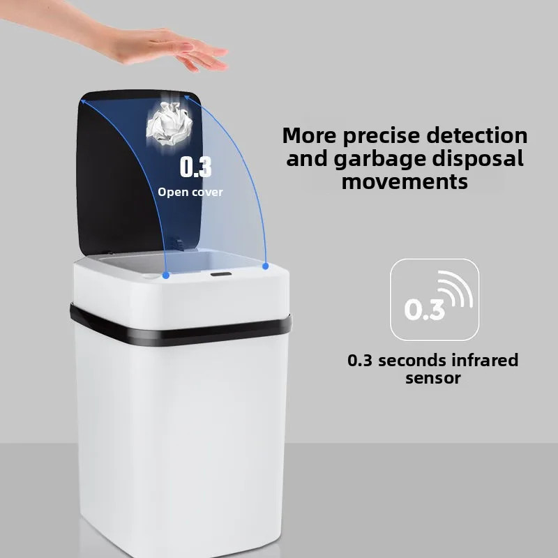 13L Smart Sensor Trash Can Garbage Bucket Automatic TrashBin for Kitchen Bathrom