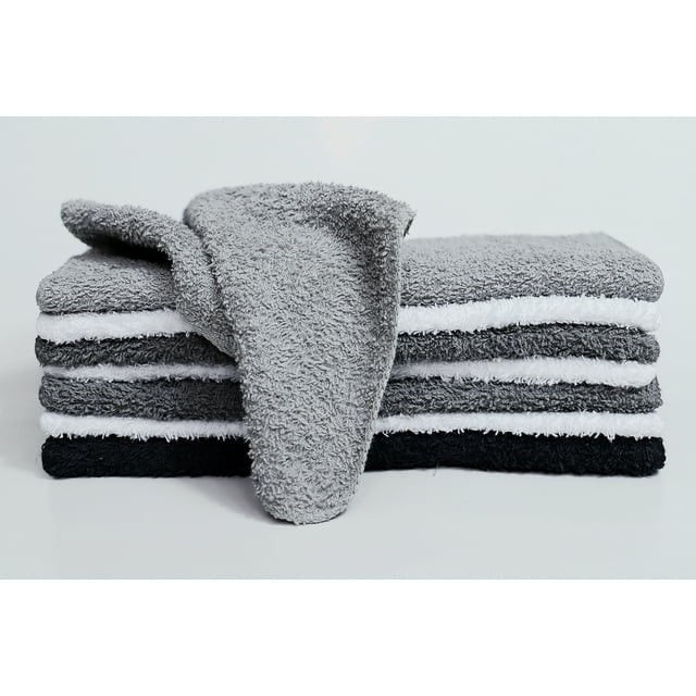 Mainstays 18-Pack Washcloth Bundle, Grey Multi