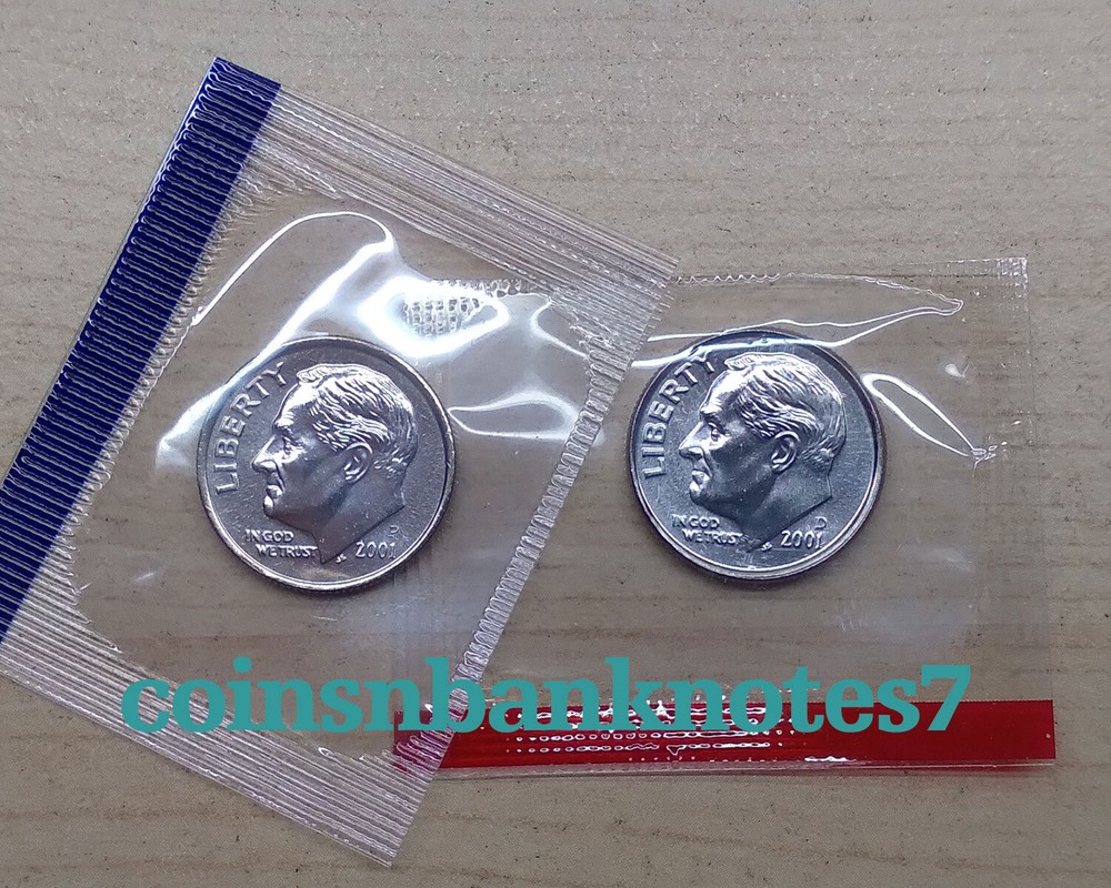 2001- D & P Roosevelt Dime BU Set