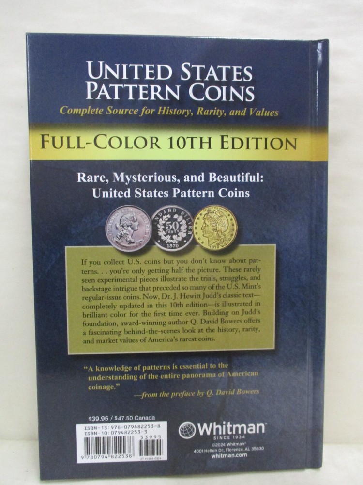 Official Red Book Guide US Patterns & Experimental Pieces 10th Ed J Hewitt Judd
