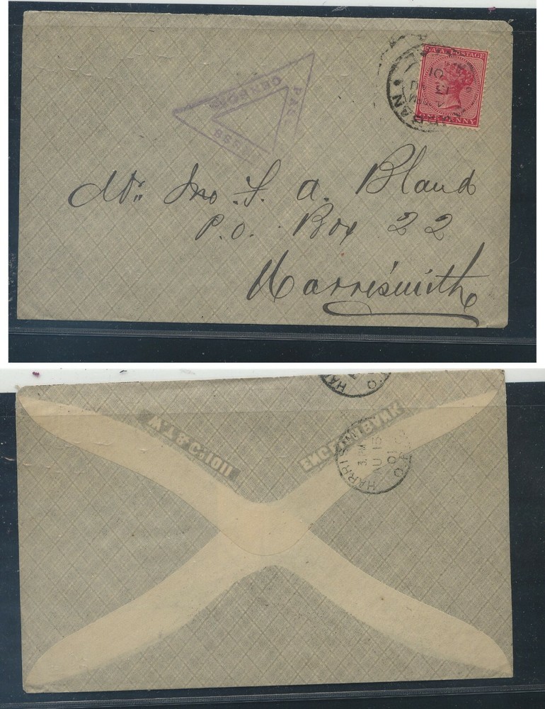 Natal  on  censor  cover   1901