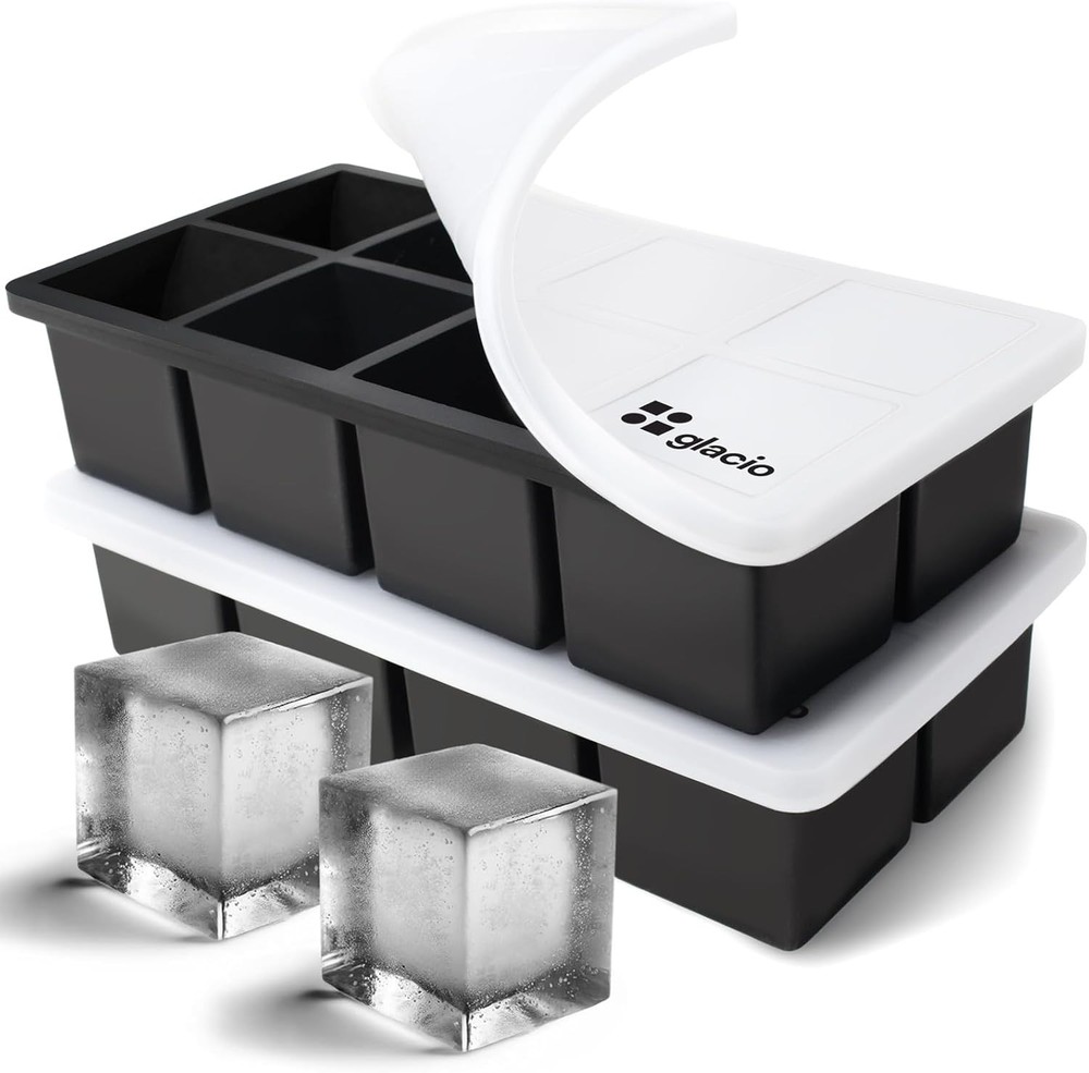 Large Silicone Ice Cube Trays - 2 Pack