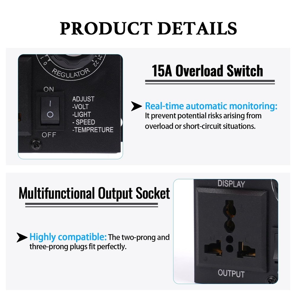 AC Motor Speed Controller ,Fan Speed Controller&Variable Speed Controller, 12...
