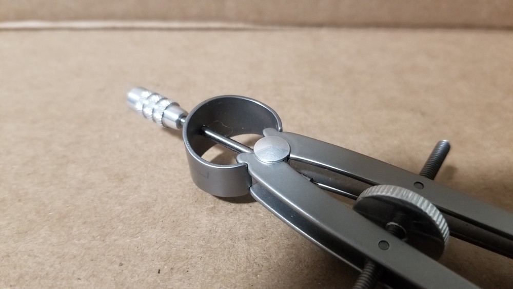 Vintage Vemco Blue Dot Drafting Compass-Missing Screw & Pointer Working , VGC