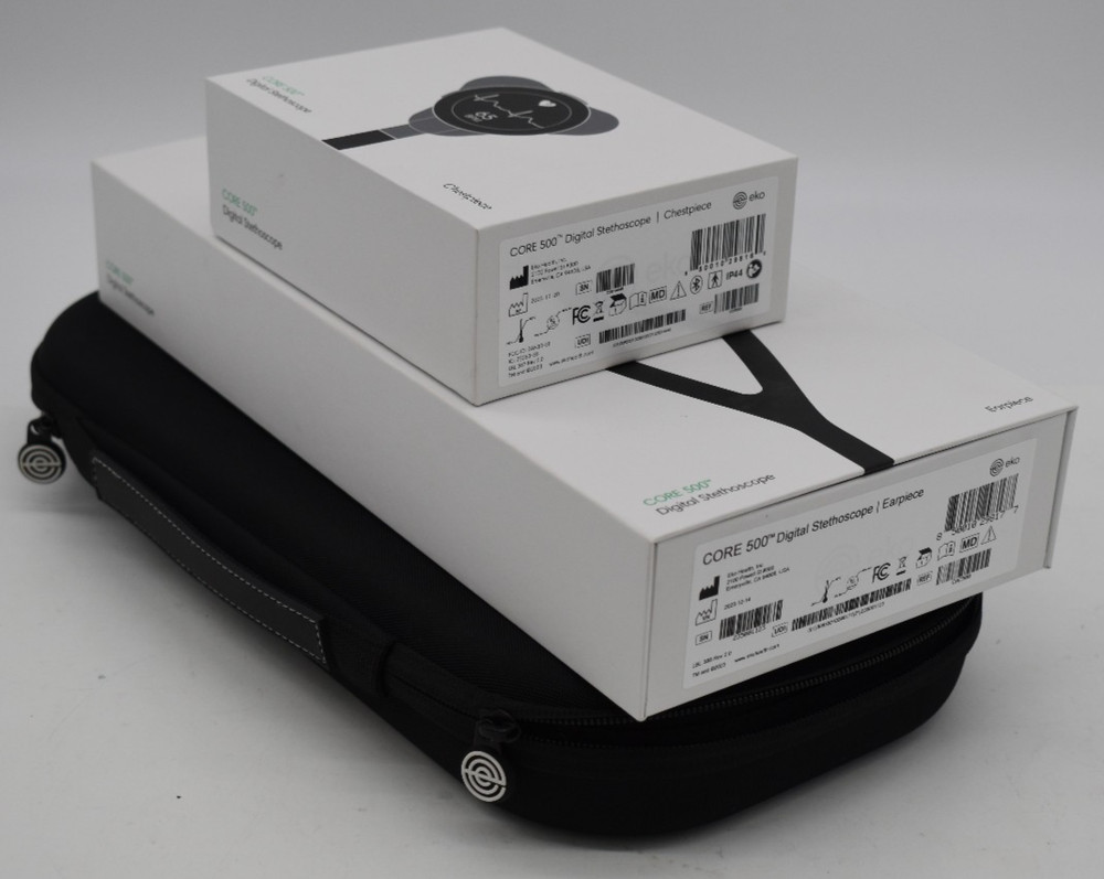 Eko CORE 500  Digital Stethoscope, Case complete set
