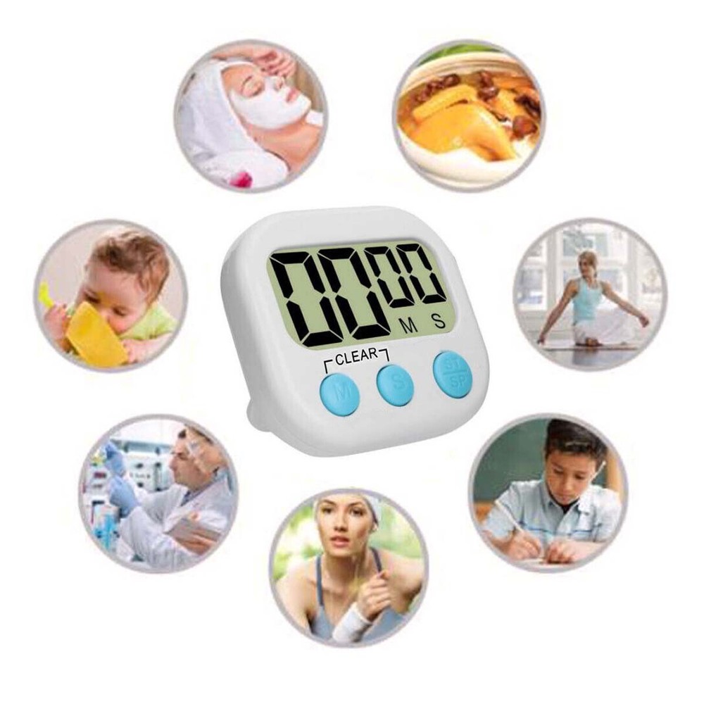 Digital Kitchen Cooking Timer Magnetic Design Loud Alarm Sound Work Study