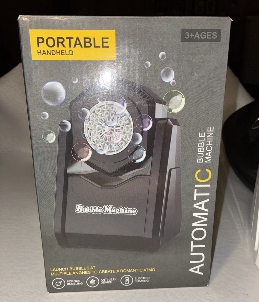 Portable Handheld Bubble Machine Bubble Launcher 4 AA Batteries Not Included