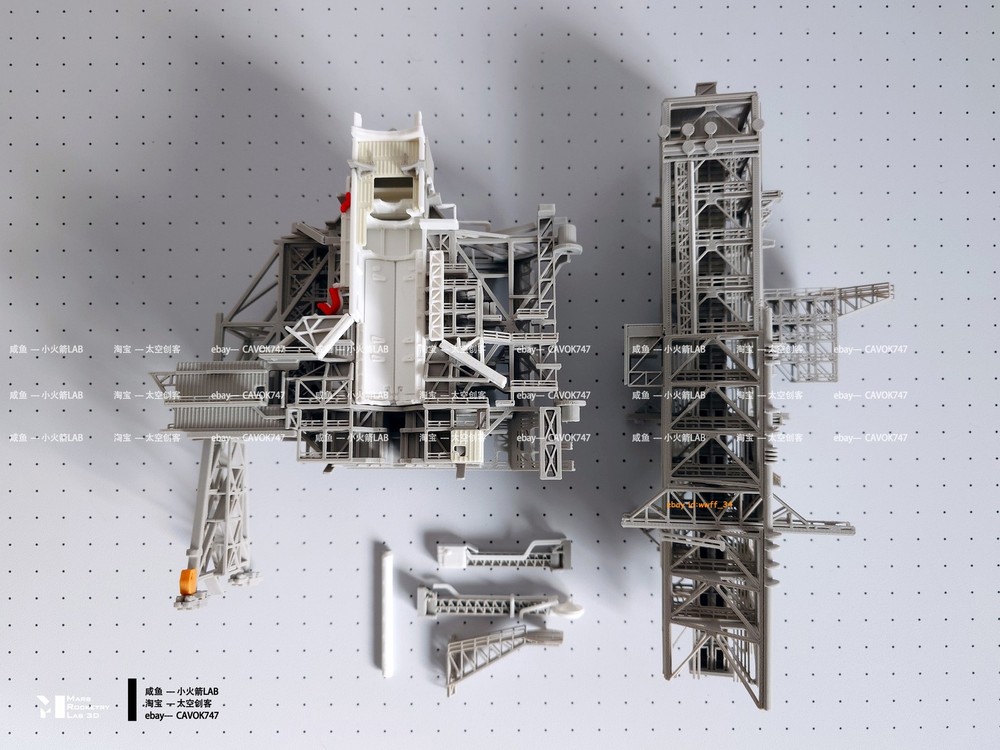 Space Shuttle on Launch Pad: 1/400 Scale 3D Printed Model Kit（No aircraft）