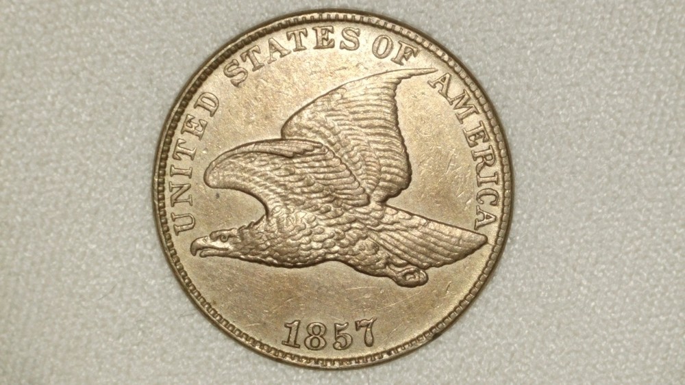 1857 Flying Eagle Cent / Double Die Obverse