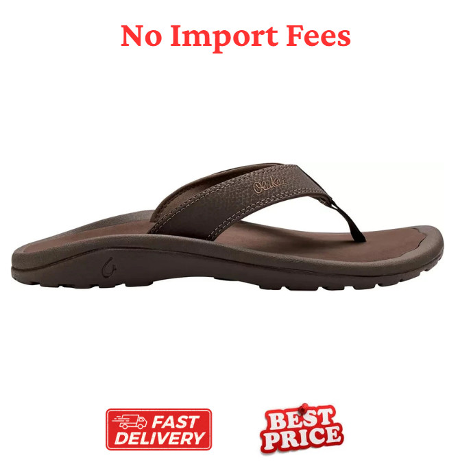 OluKai Men's ‘Ohana Sandals, Dark Java/Ray