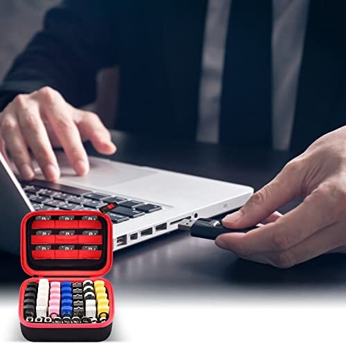 40 Slots USB Flash Drive Case USB Storage Holder Bag USB Organizer