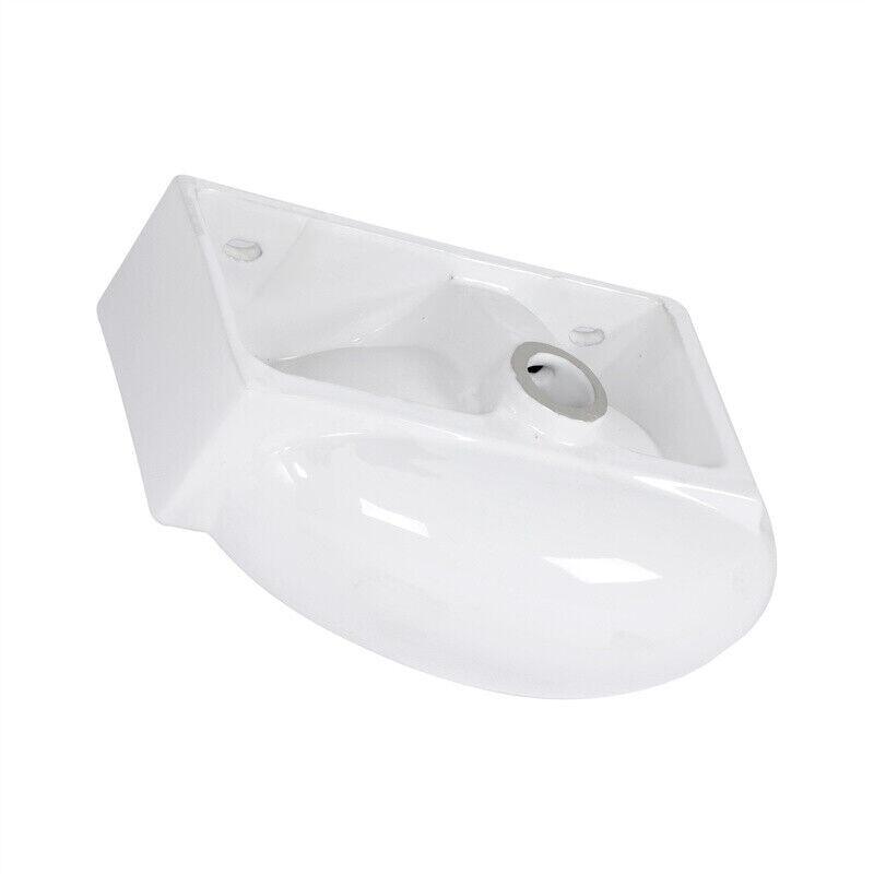 Small Wall Mount Vessel Sink Rectangle Sink White Ceramic Bathroom Sink
