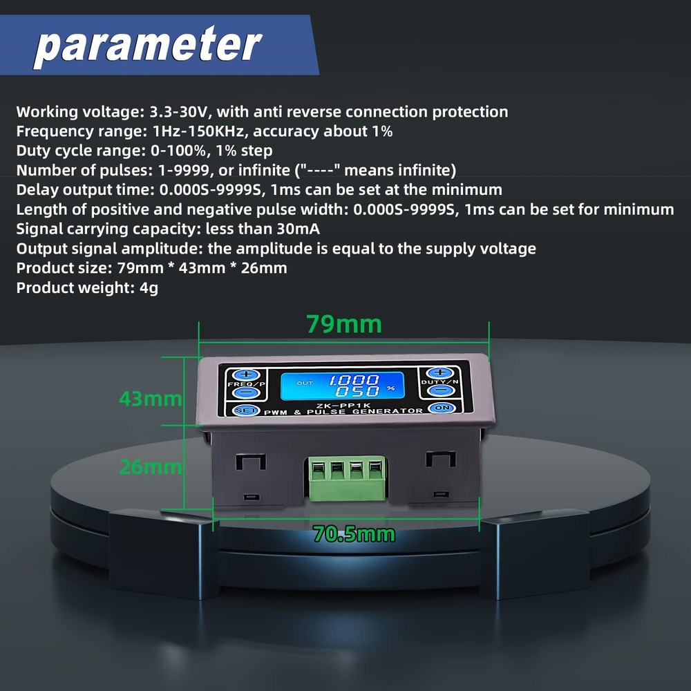 CenryKay Pwm Signal Generator,Dual Mode Function Frequency Generator Adjustab...
