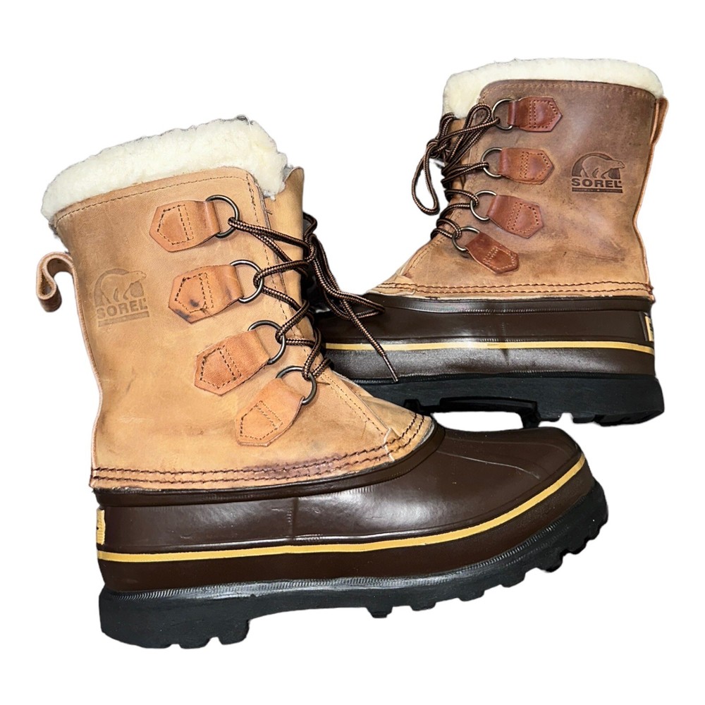 SOREL WOMENS WINTER BOOTS LEATHER/RUBBER MULTICOLOR SIZE 6